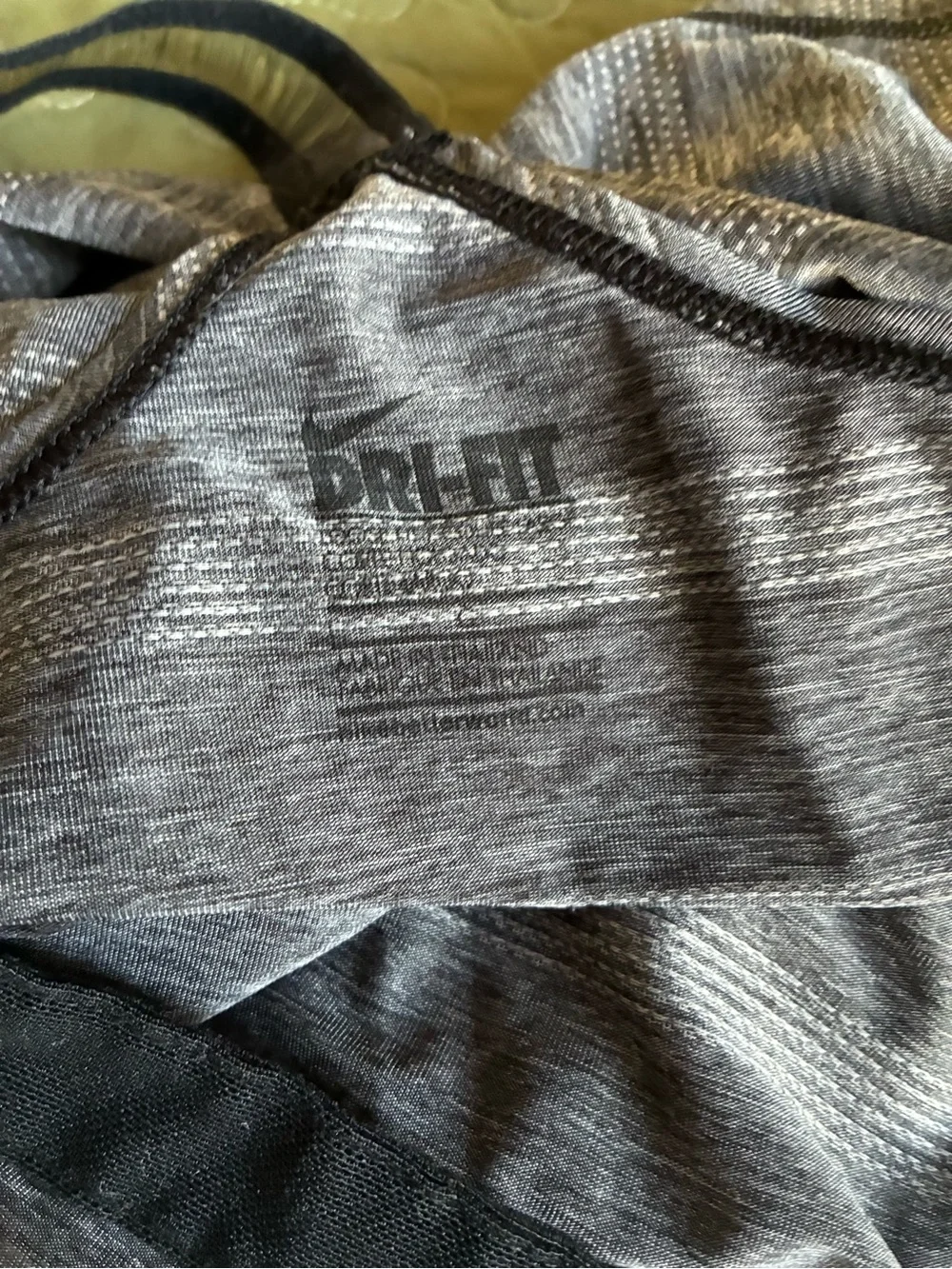 Women's Gray Striped Racerback Tank Top - Brand: NIKE size large